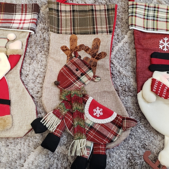 Burlap Christmas Stockings - Picture 3 of 5